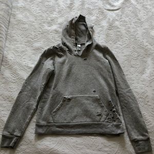 Grey distressed sweatshirt
